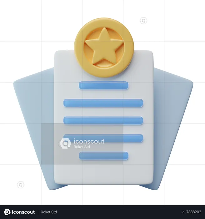 Favorite Document  3D Icon