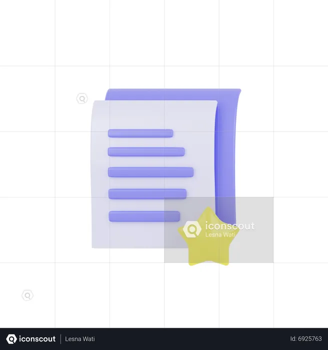 Favorite Document  3D Icon