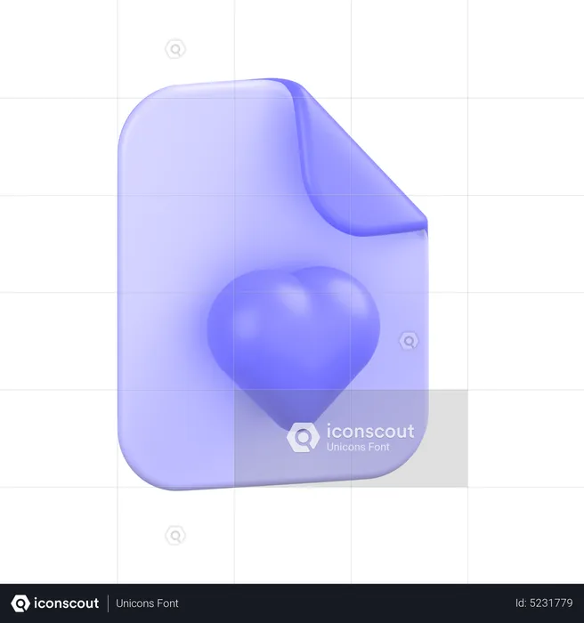 Favorite File  3D Icon