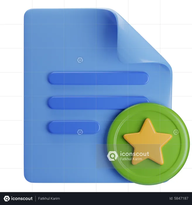 Favorite file  3D Icon