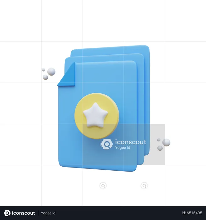 Favorite File  3D Icon