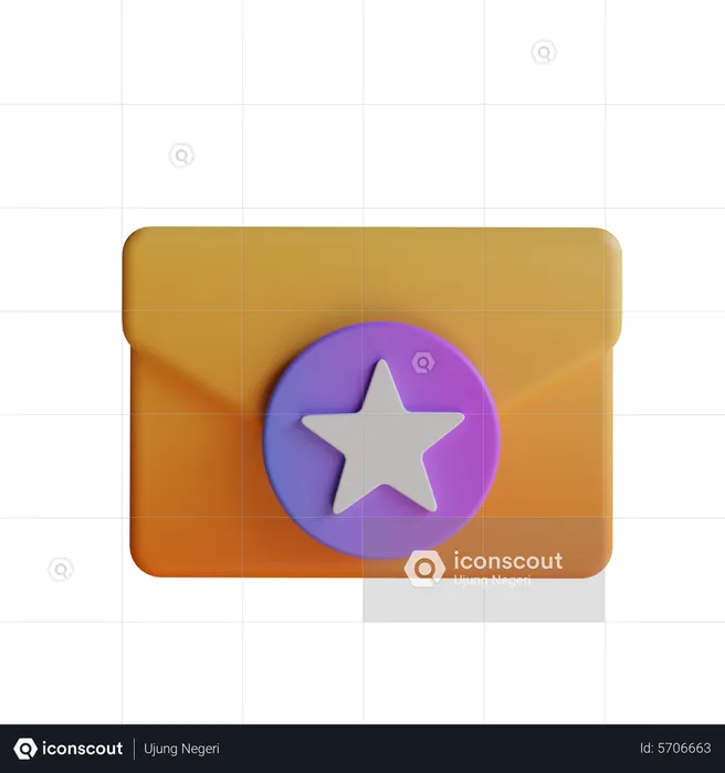 Favorite Mail  3D Icon
