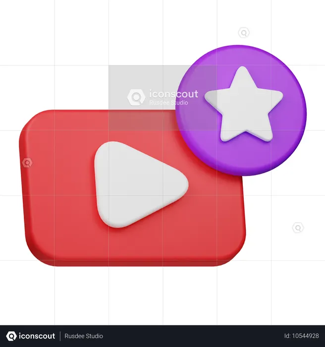 Favorite Video  3D Icon