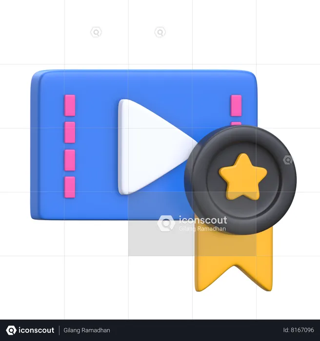 Favorite Video  3D Icon