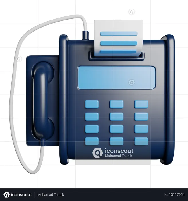 Fax  3D Icon