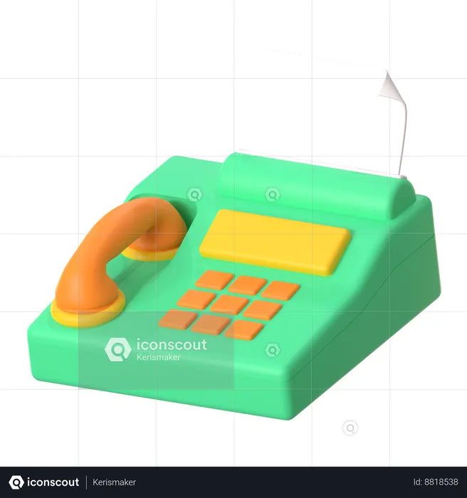 Fax  3D Icon