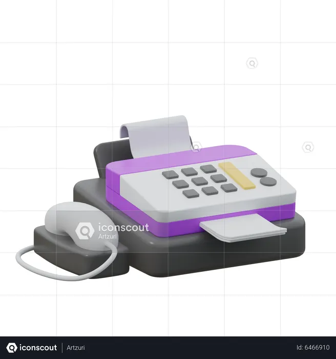 Fax  3D Icon