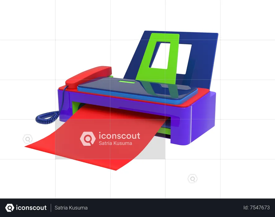 Fax Machine  3D Icon