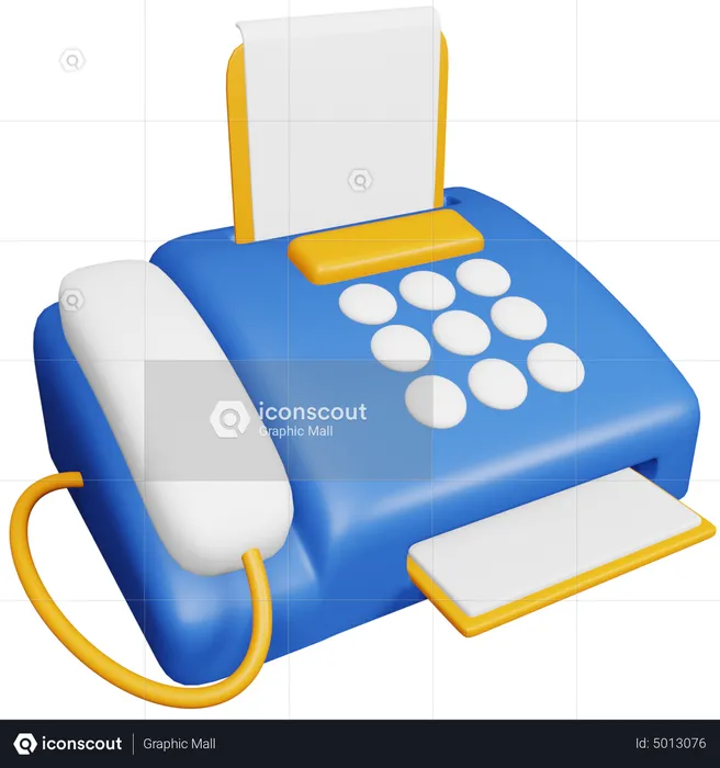 Fax Message  3D Icon