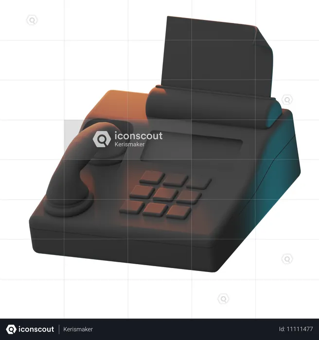 Telefono fax  3D Icon