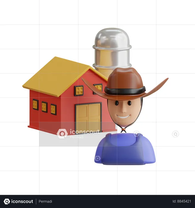 Agricultor  3D Icon