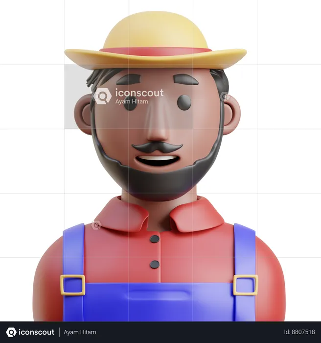 Agricultor  3D Icon