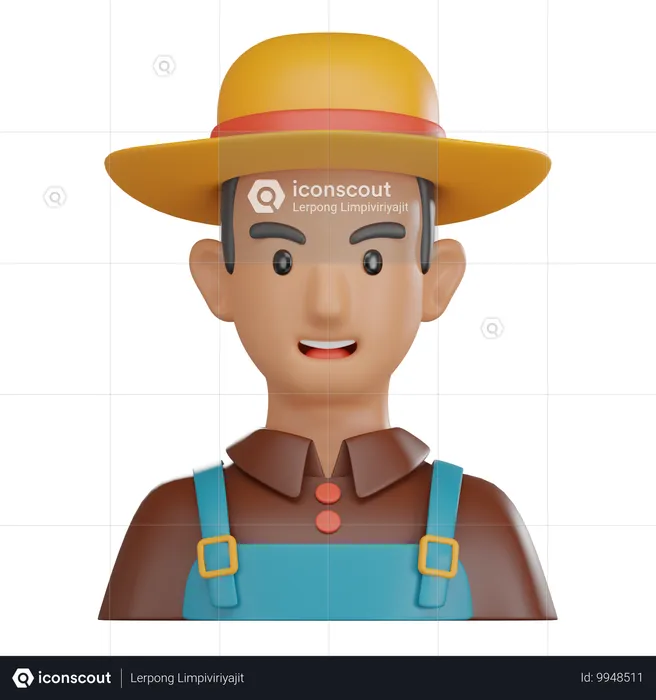 Agricultor  3D Icon