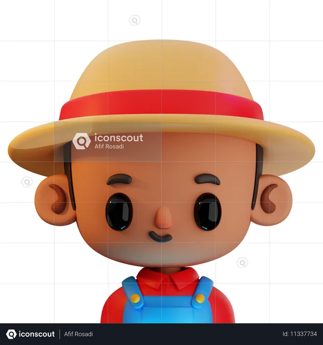 Agricultor  3D Icon