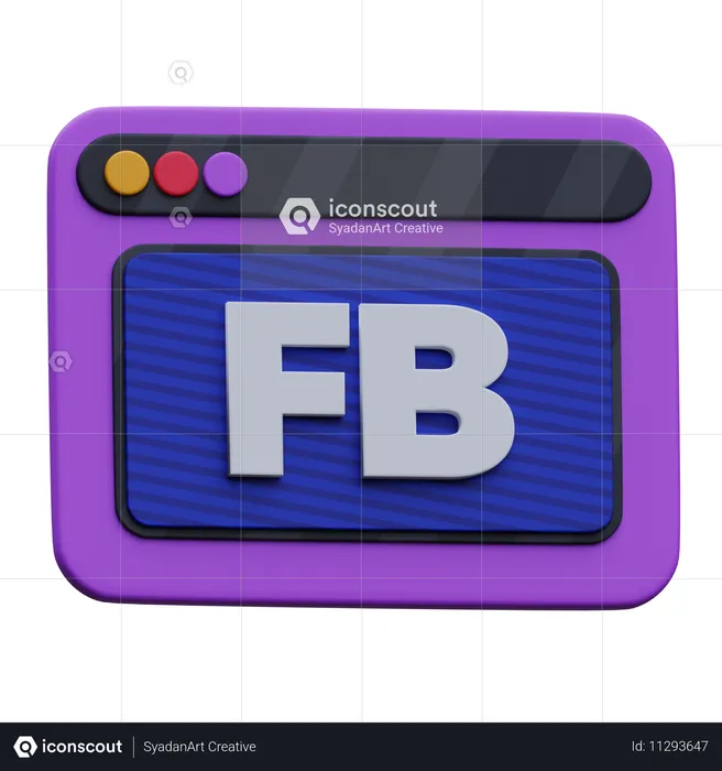 FB-Website  3D Icon