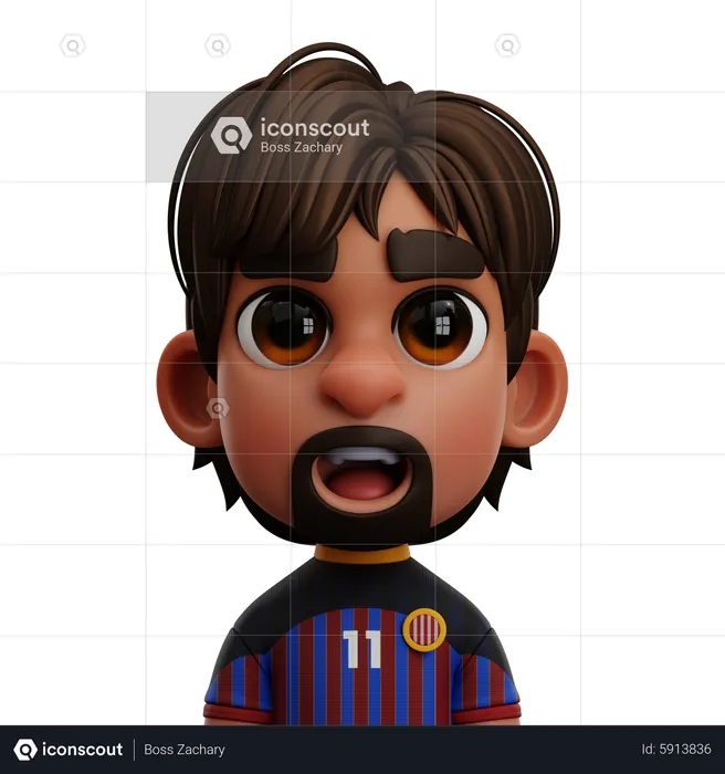 FC Barcelona Player  3D Icon