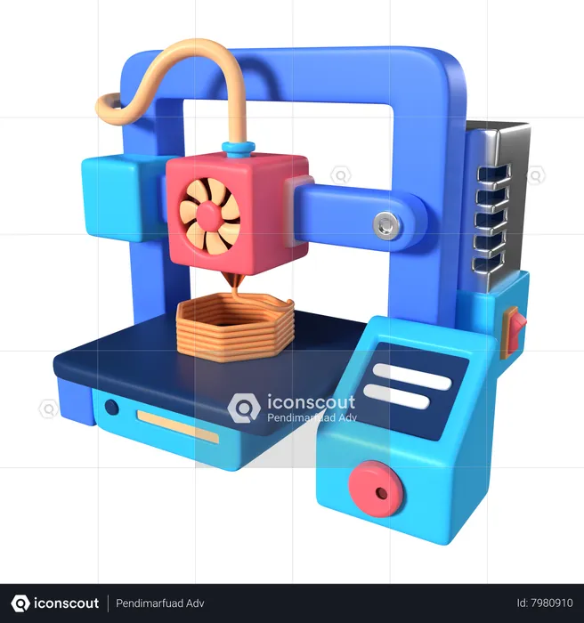 FDM 3D Printer  3D Icon