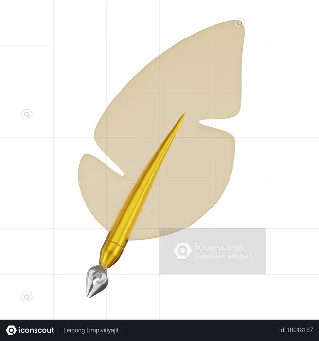 Feather pen  3D Icon