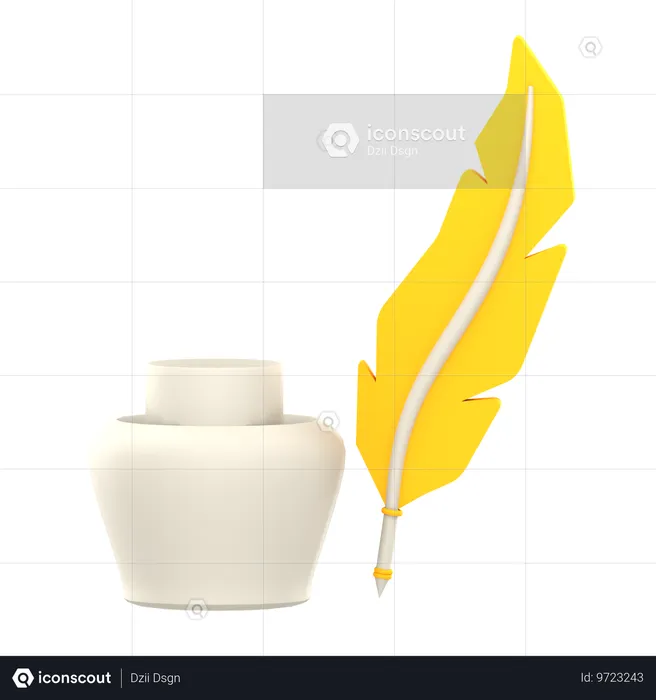 Feather Pen  3D Icon