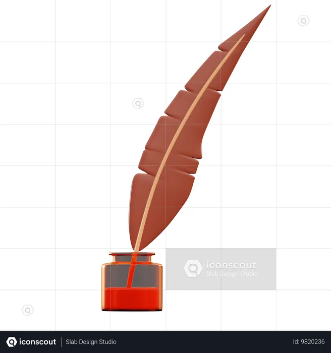 Feather Pencil  3D Icon