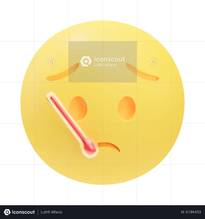 Febre Emoji 3D Icon