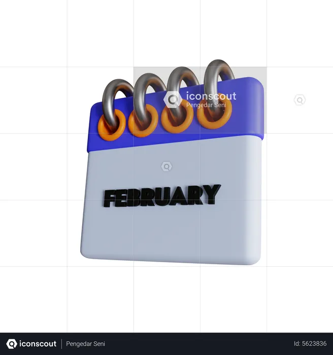 Februar  3D Icon