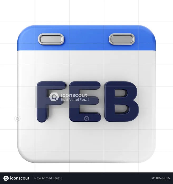 Februar Kalender  3D Icon