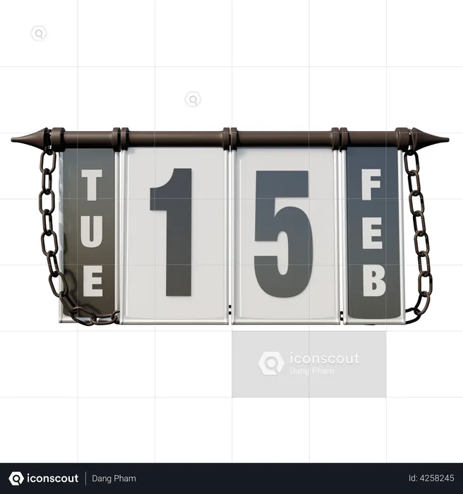 February 15, 2022 Tue  3D Illustration
