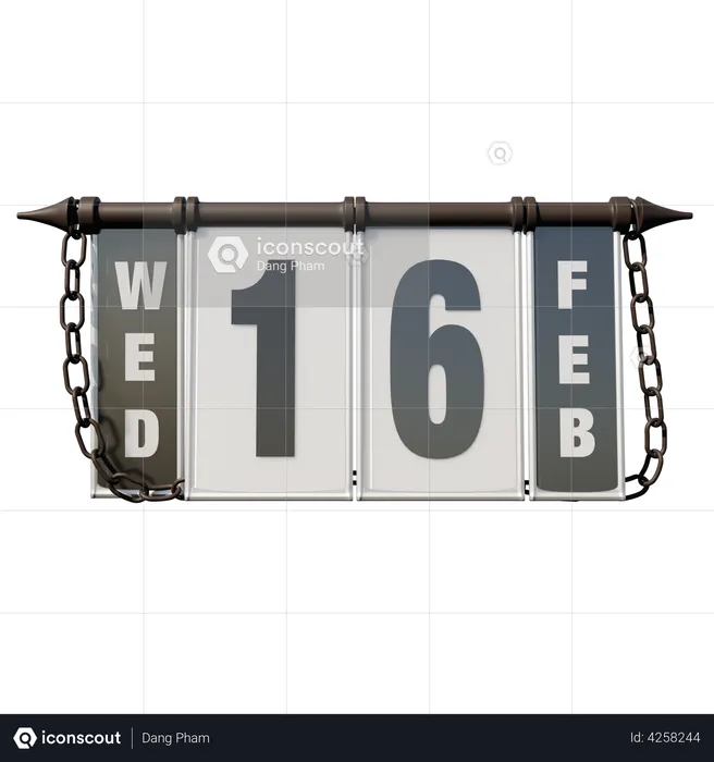 February 16, 2022 Wed  3D Illustration