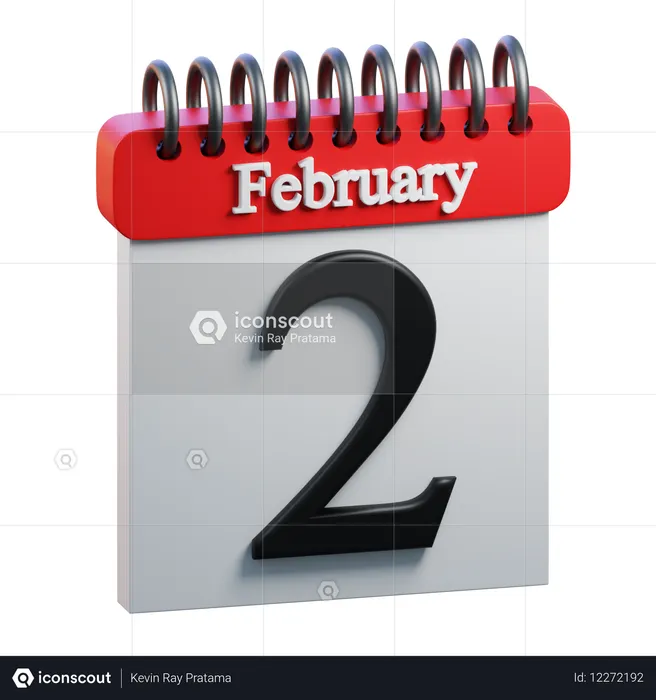 February Day 2  3D Icon