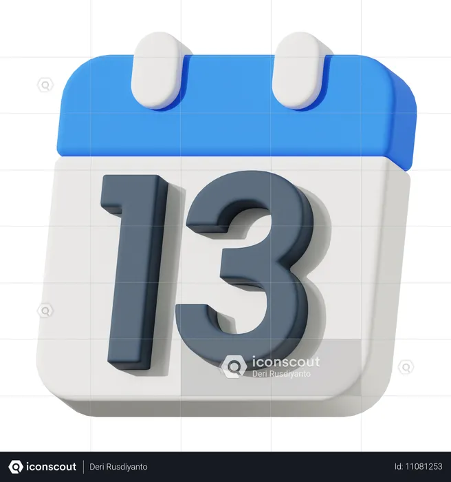 Fecha 13  3D Icon