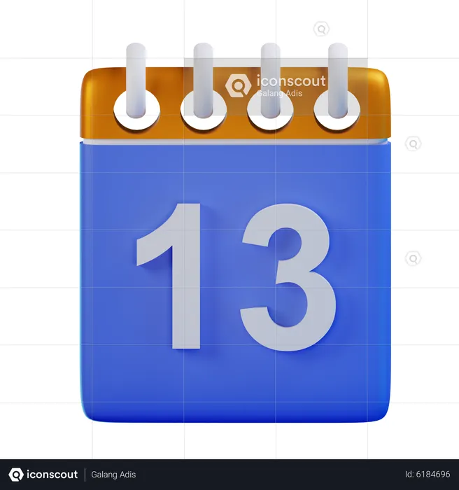 Fecha 13  3D Icon