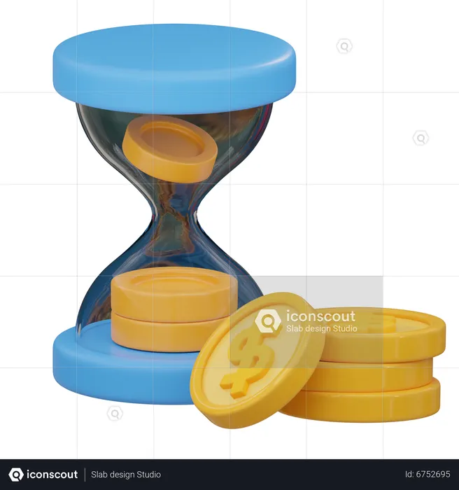 Fecha límite de dinero  3D Icon