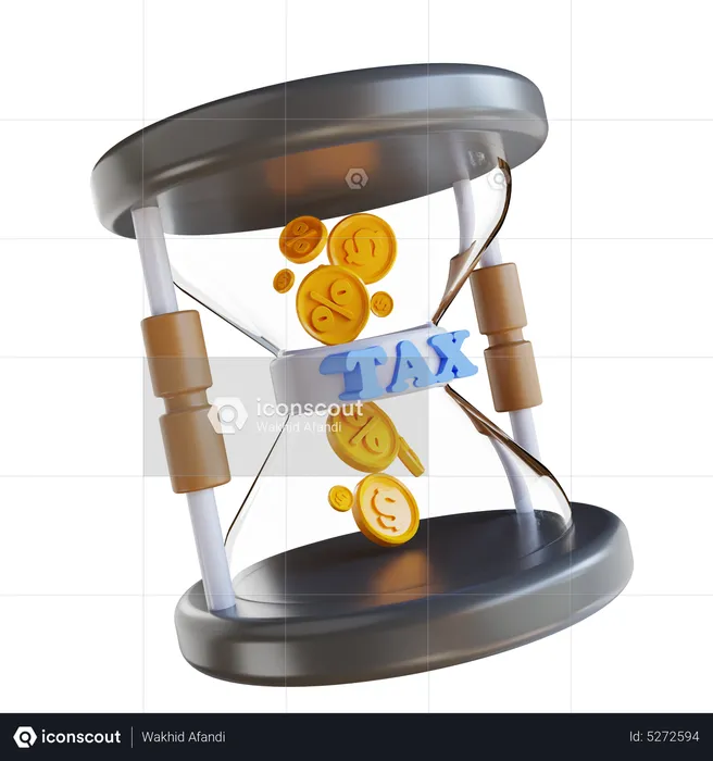 Fecha límite de impuestos  3D Icon