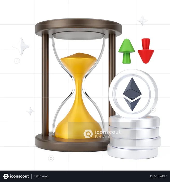 Fecha límite de ethereum  3D Icon