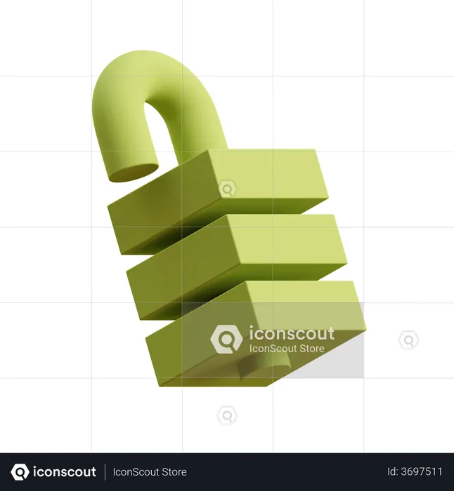 Fechadura cuboidal  3D Illustration