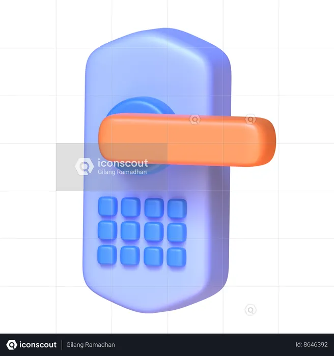 Fechadura da porta  3D Icon