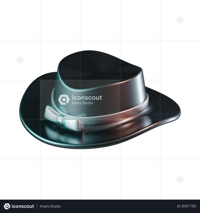 Fedora Hat  3D Icon