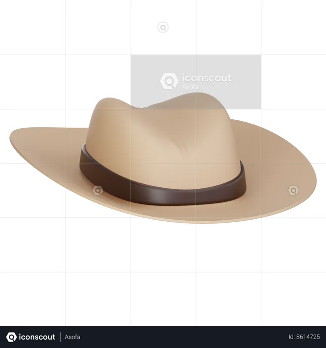 Fedora Hat  3D Icon