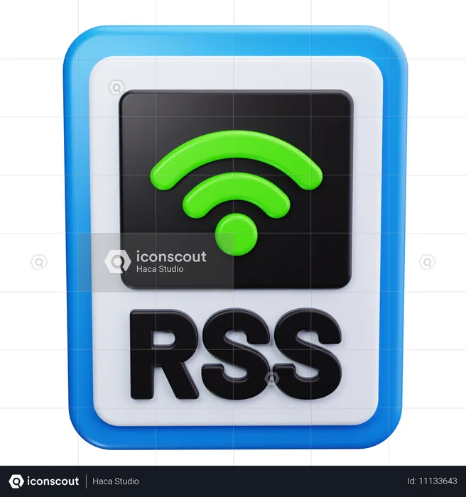 Feed RSS  3D Icon