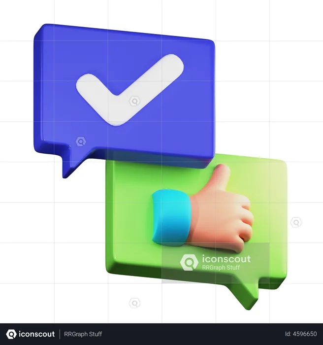 Feedback Chat  3D Illustration