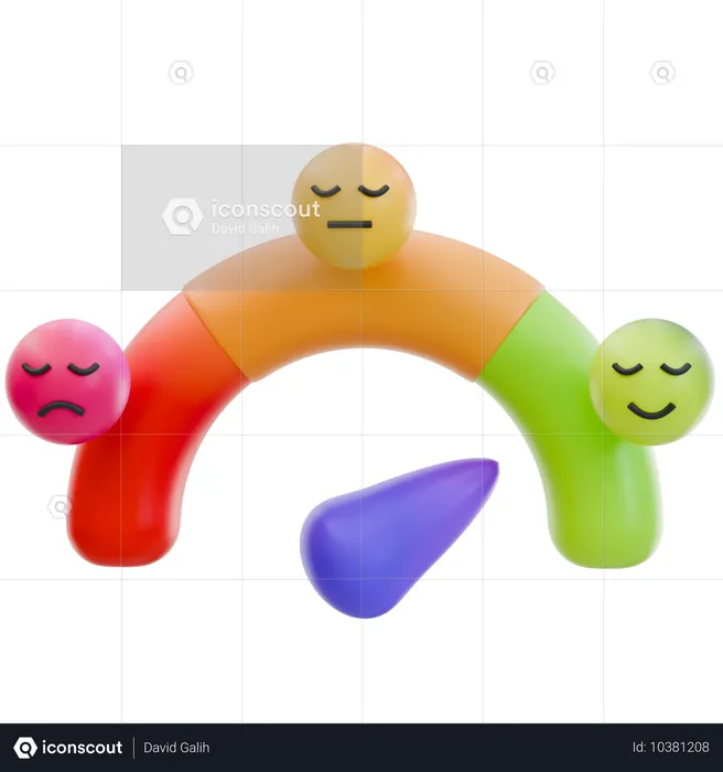 Arco de Feedback de Emoção Colorido Emoji 3D Icon