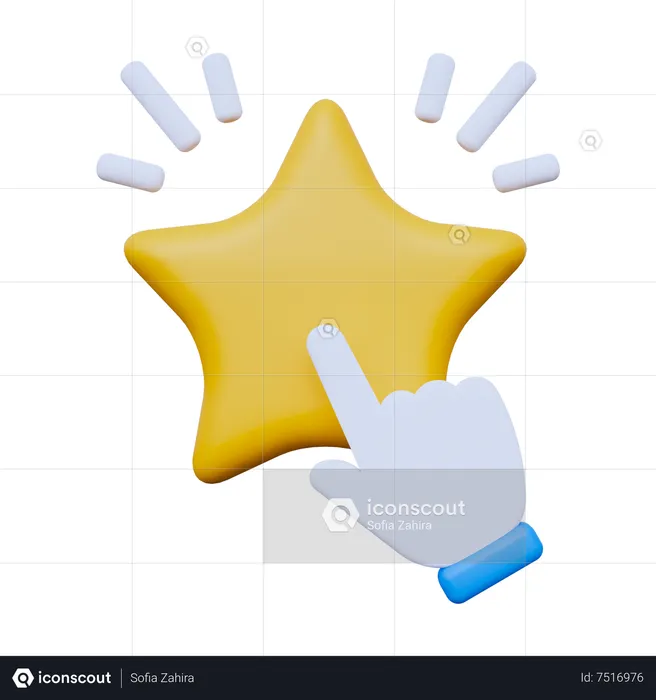 Feedback Star Rating  3D Icon