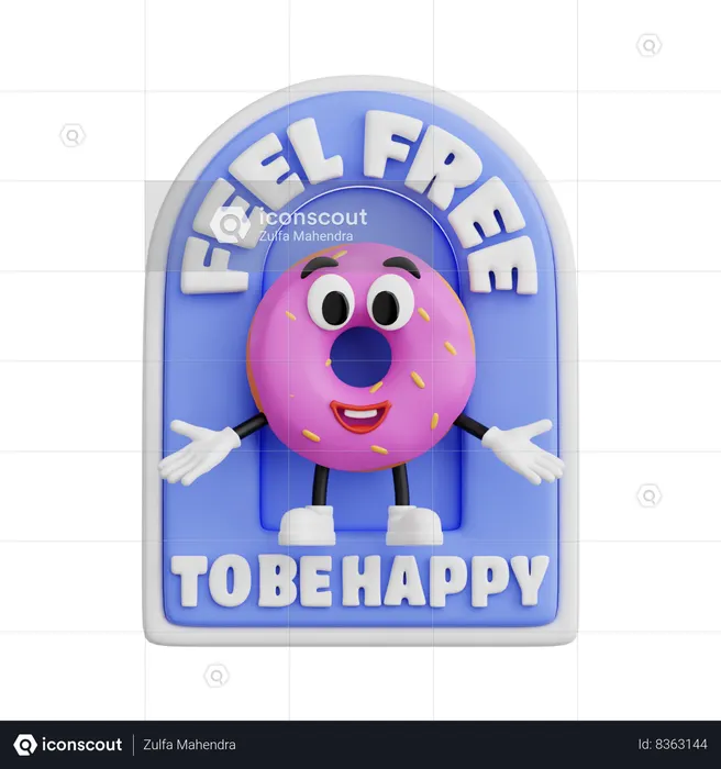 Feel Free  3D Sticker