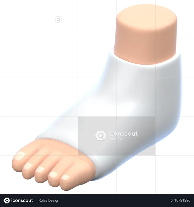 Feet With Gips  3D Icon