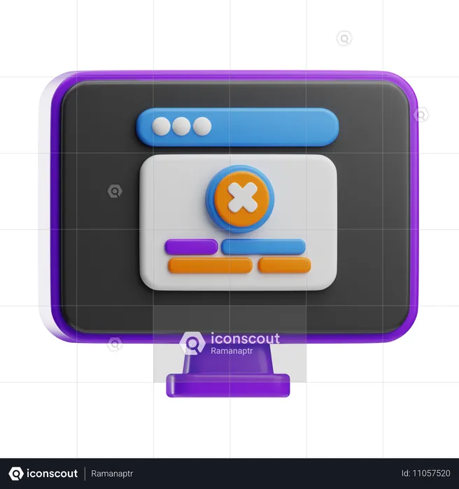 Fehler Internet Security  3D Icon