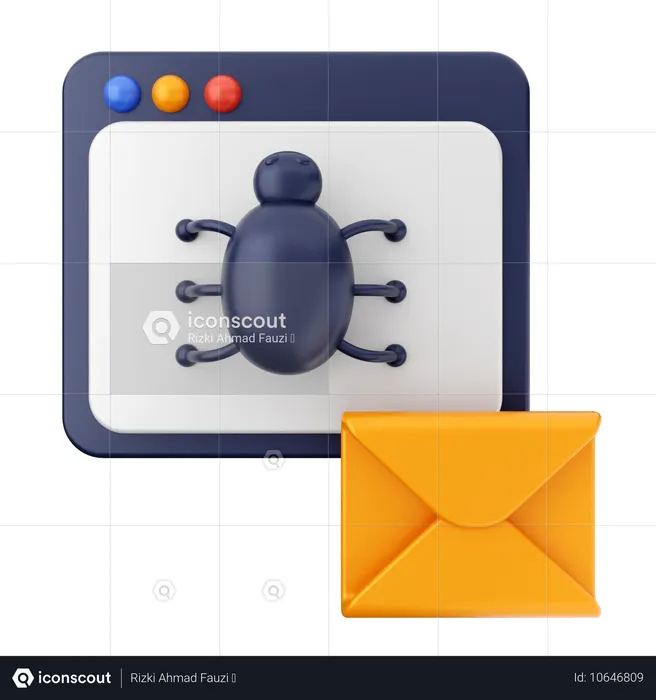 Fehlermailnachricht  3D Icon