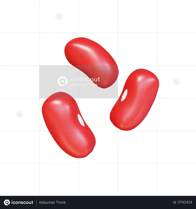 Feijões vermelhos  3D Icon