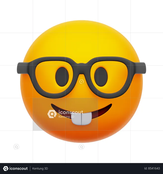 Emoji nerd Emoji 3D Icon