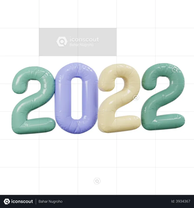 Feliz año nuevo 2022  3D Illustration